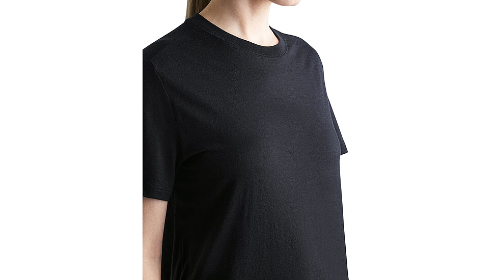 Icebreaker Merino 150 Tech Lite SS Relaxed T-Shirt - Womens, Black, Extra Small, IB0A56XZ001XS