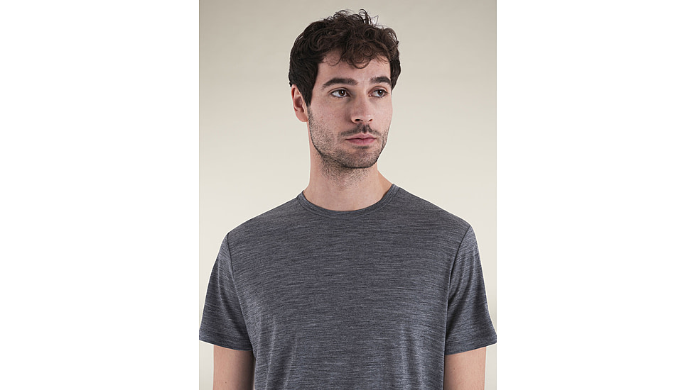 Icebreaker Merino 150 Tech Lite SS T-Shirt - Mens, Gritstone HTHR, Medium, IB0A56WL013M