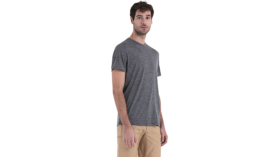 Icebreaker Merino 150 Tech Lite SS T-Shirt - Men's, Gritstone Heather, Medium, IB0A56WL013M