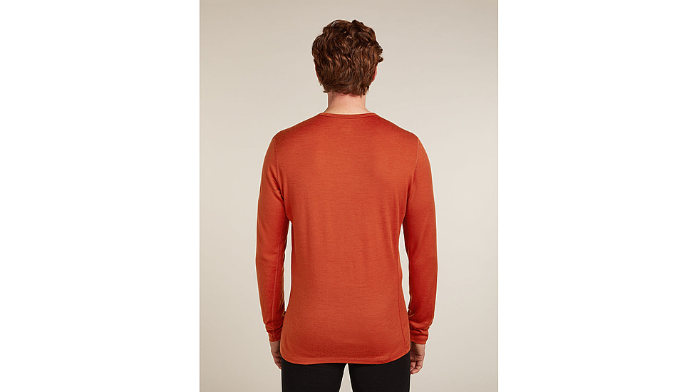 Icebreaker Merino 200 Oasis Long Sleeve Crew Thermal Top - Mens, Agate, Medium, IB1043650GSM