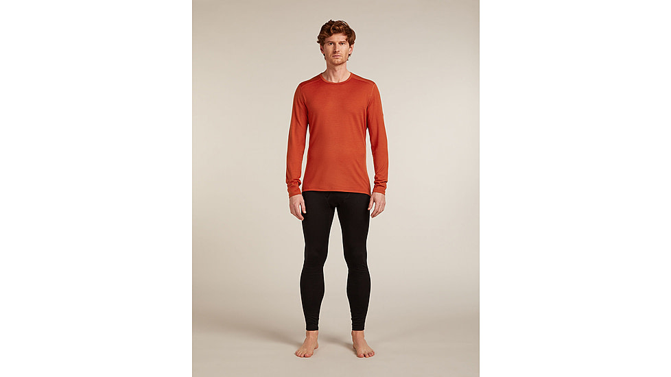 Icebreaker Merino 200 Oasis Long Sleeve Crew Thermal Top - Mens, Agate, Medium, IB1043650GSM