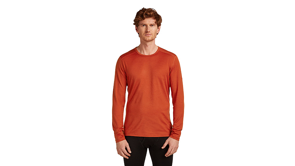 Icebreaker Merino 200 Oasis Long Sleeve Crew Thermal Top - Mens, Agate, Medium, IB1043650GSM