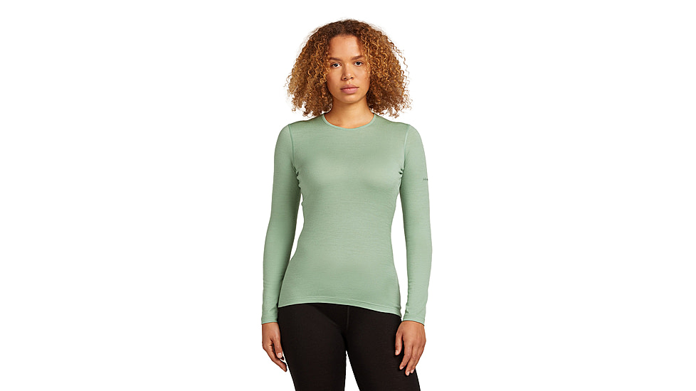 Icebreaker Merino 200 Oasis Long Sleeve Crew Thermal Top - Womens, Seaglass, Small, IB1043750GZS