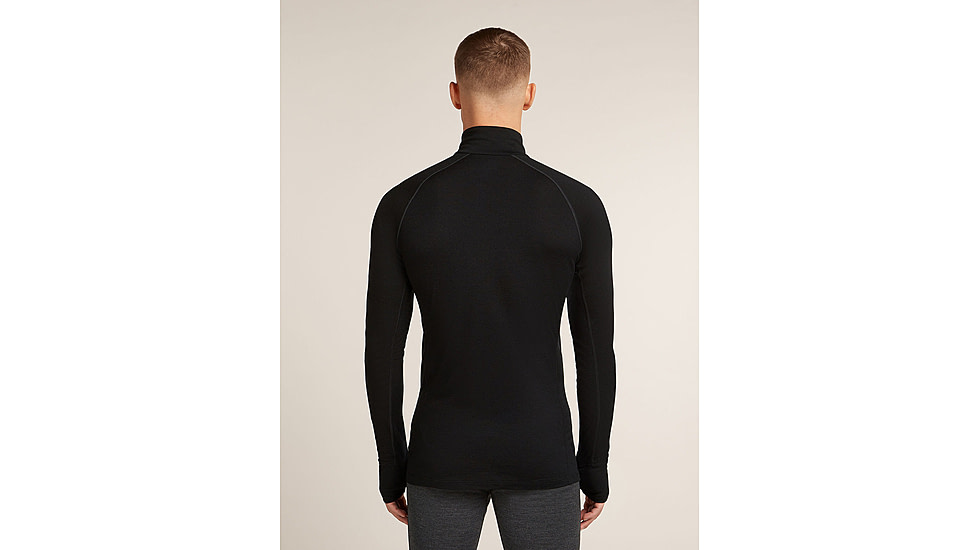 Icebreaker Merino 200 ZoneKnit Long Sleeve Half Zip Thermal Top - Mens, Black, Extra Large, IB0A57CH001XL