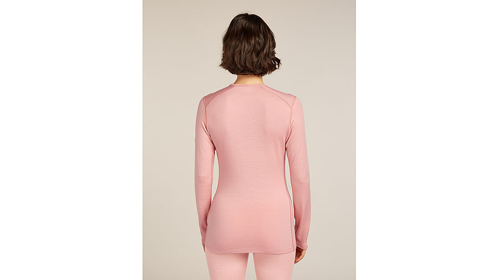 Icebreaker Merino 260 Tech Long Sleeve Crew Thermal Top - Womens, Blush, Large, IB1043870GUL