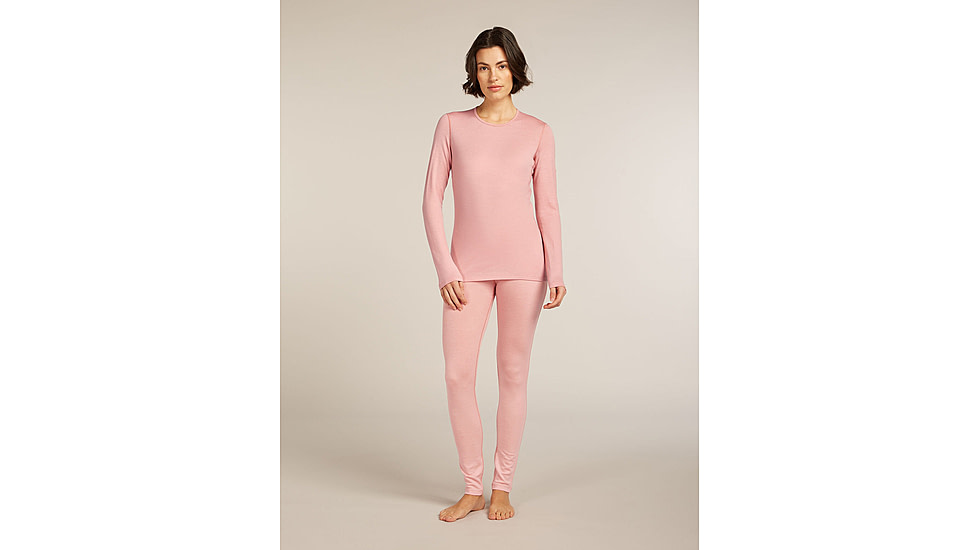 Icebreaker Merino 260 Tech Long Sleeve Crew Thermal Top - Womens, Blush, Large, IB1043870GUL
