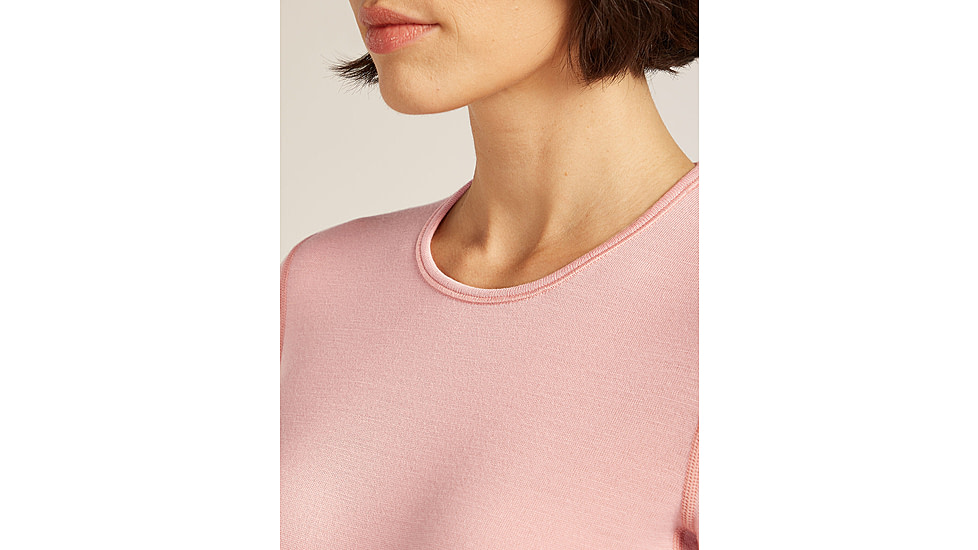 Icebreaker Merino 260 Tech Long Sleeve Crew Thermal Top - Womens, Blush, Large, IB1043870GUL