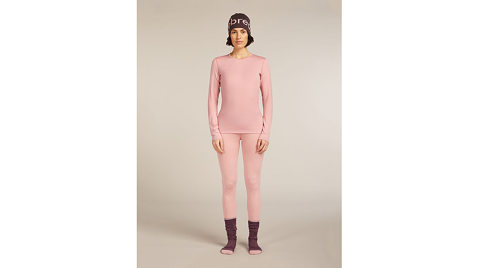 Icebreaker Merino 260 Tech Long Sleeve Crew Thermal Top - Womens, Blush, Large, IB1043870GUL