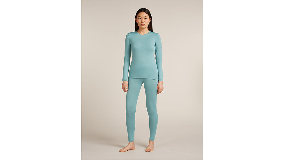 Icebreaker Merino 260 Tech Long Sleeve Crew Thermal Top - Womens, Hydro, Small, IB104387451S