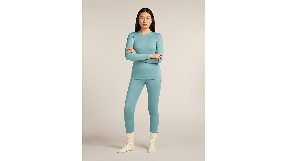Icebreaker Merino 260 Tech Long Sleeve Crew Thermal Top - Womens, Hydro, Small, IB104387451S