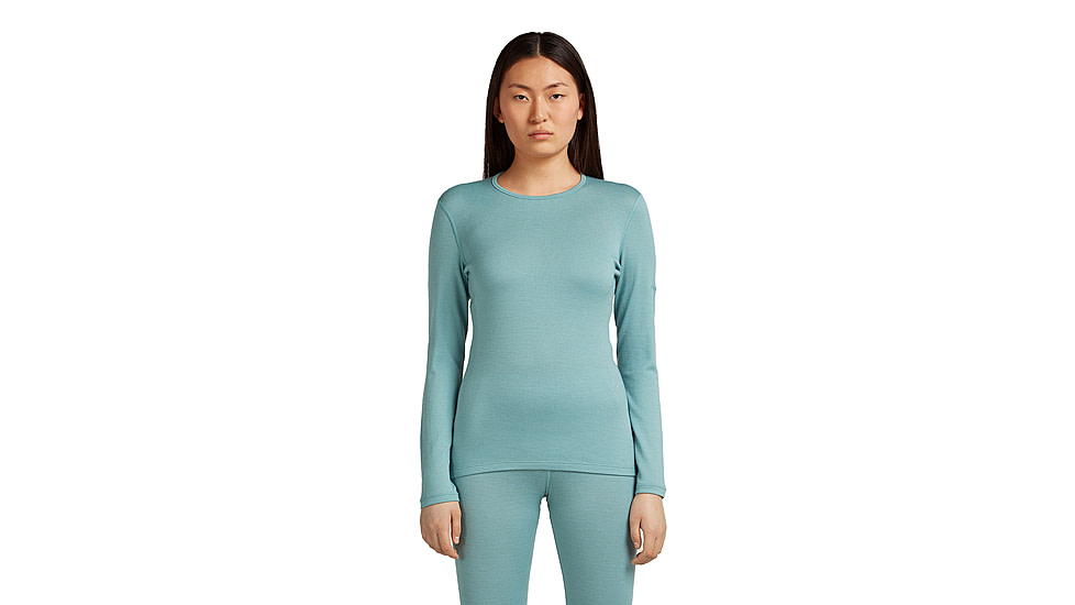 Icebreaker Merino 260 Tech Long Sleeve Crew Thermal Top - Womens, Hydro, Small, IB104387451S