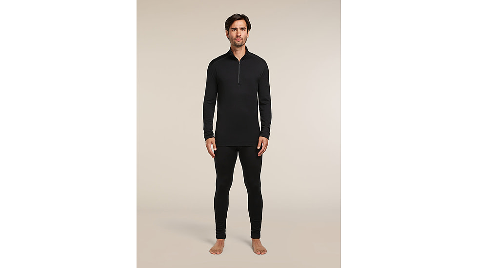 Icebreaker Merino 260 Tech Long Sleeve Half Zip Thermal Top - Mens, Black, Large, IBB04372001L