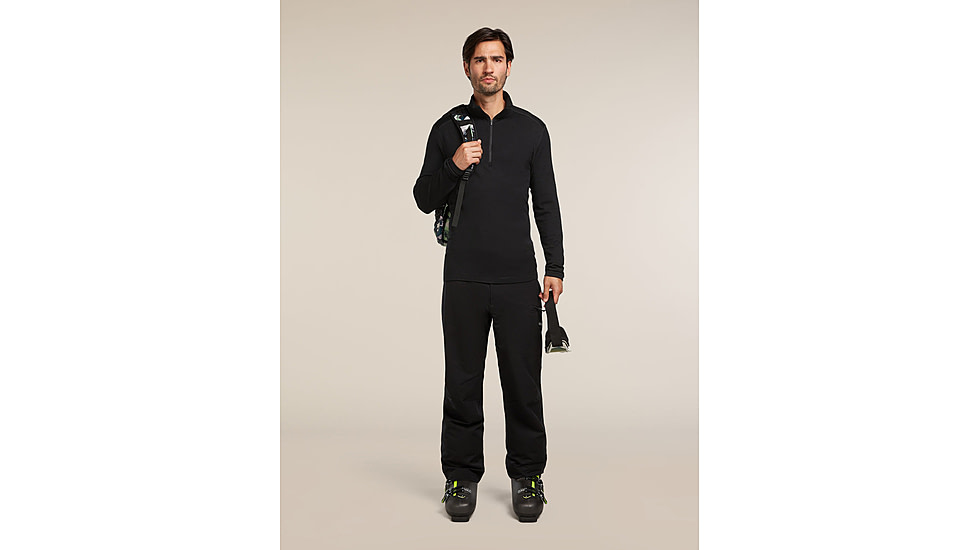 Icebreaker Merino 260 Tech Long Sleeve Half Zip Thermal Top - Mens, Black, Large, IBB04372001L