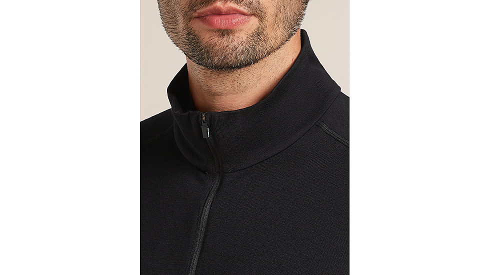 Icebreaker Merino 260 Tech Long Sleeve Half Zip Thermal Top - Mens, Black, Large, IBB04372001L