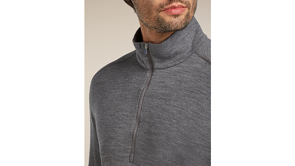 Icebreaker Merino 260 Tech Long Sleeve Half Zip Thermal Top - Mens, Gritstone HTHR, Large, IBB04372013L