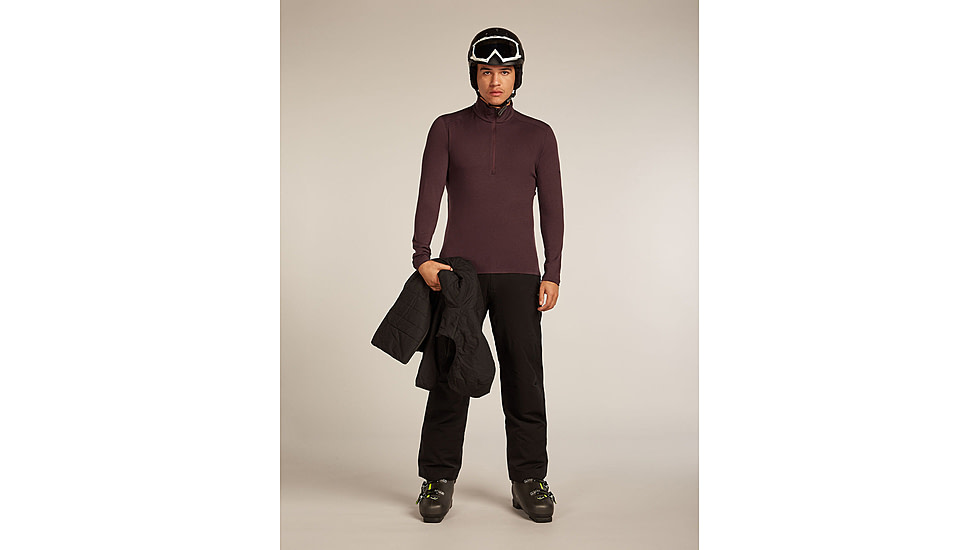 Icebreaker Merino 260 Tech Long Sleeve Half Zip Thermal Top - Mens, Java, Extra Large, IBB043720GWXL