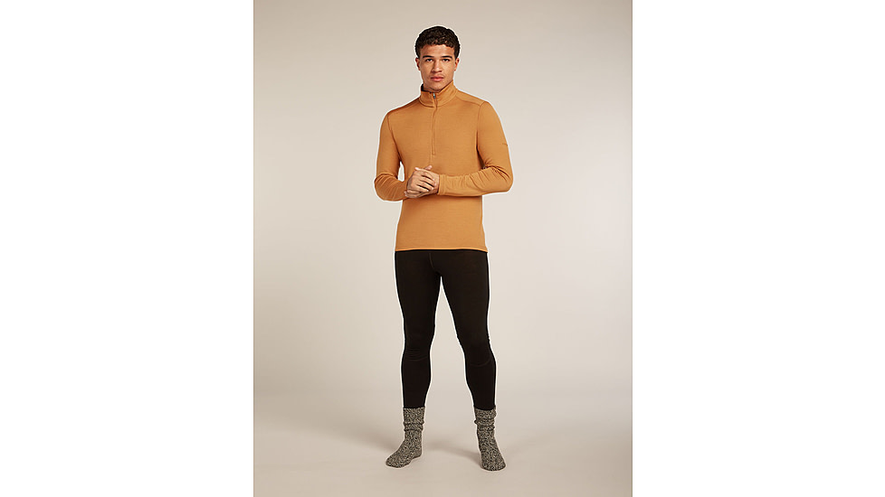 Icebreaker Merino 260 Tech Long Sleeve Half Zip Thermal Top - Mens, Trail, Extra Large, IBB043720GRXL