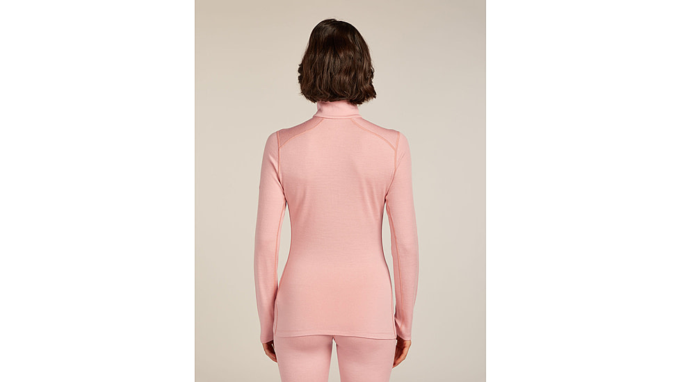 Icebreaker Merino 260 Tech Long Sleeve Half Zip Thermal Top - Womens, Blush, Large, IBB043900GUL