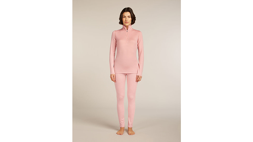 Icebreaker Merino 260 Tech Long Sleeve Half Zip Thermal Top - Womens, Blush, Large, IBB043900GUL