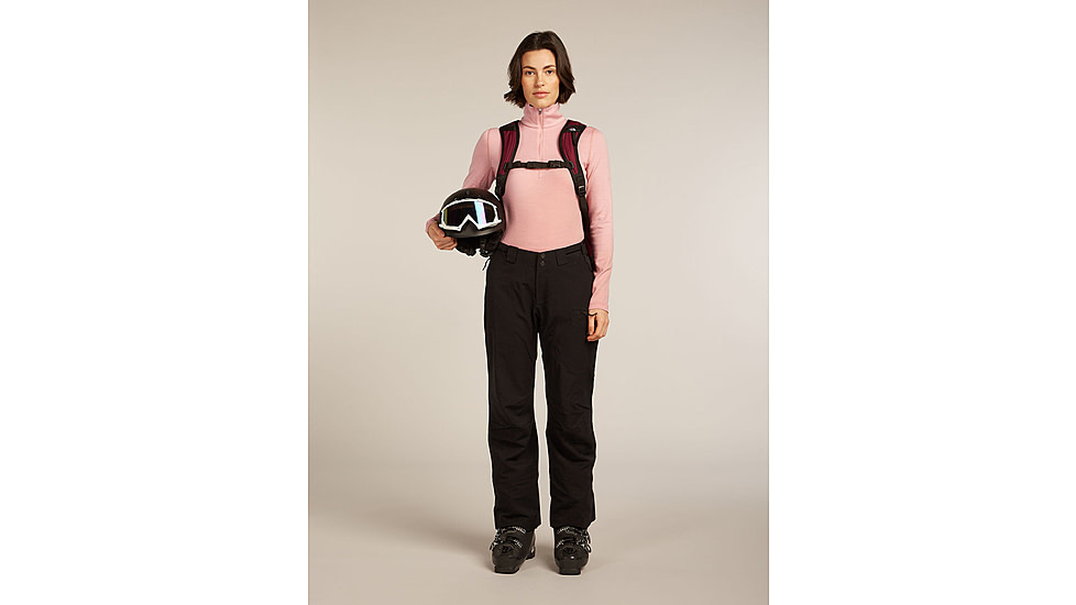 Icebreaker Merino 260 Tech Long Sleeve Half Zip Thermal Top - Womens, Blush, Large, IBB043900GUL