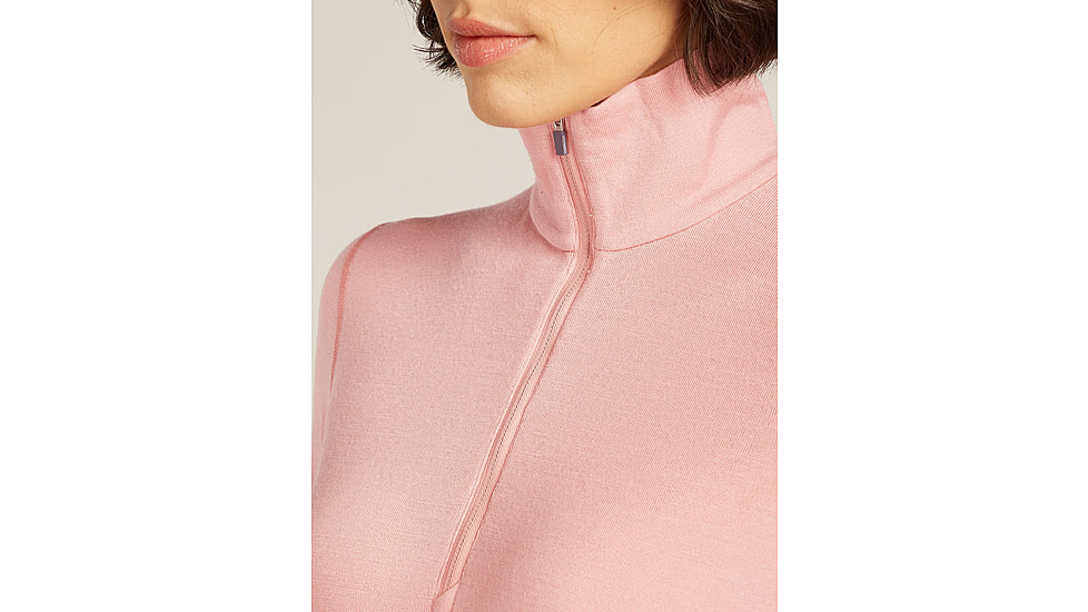 Icebreaker Merino 260 Tech Long Sleeve Half Zip Thermal Top - Womens, Blush, Large, IBB043900GUL