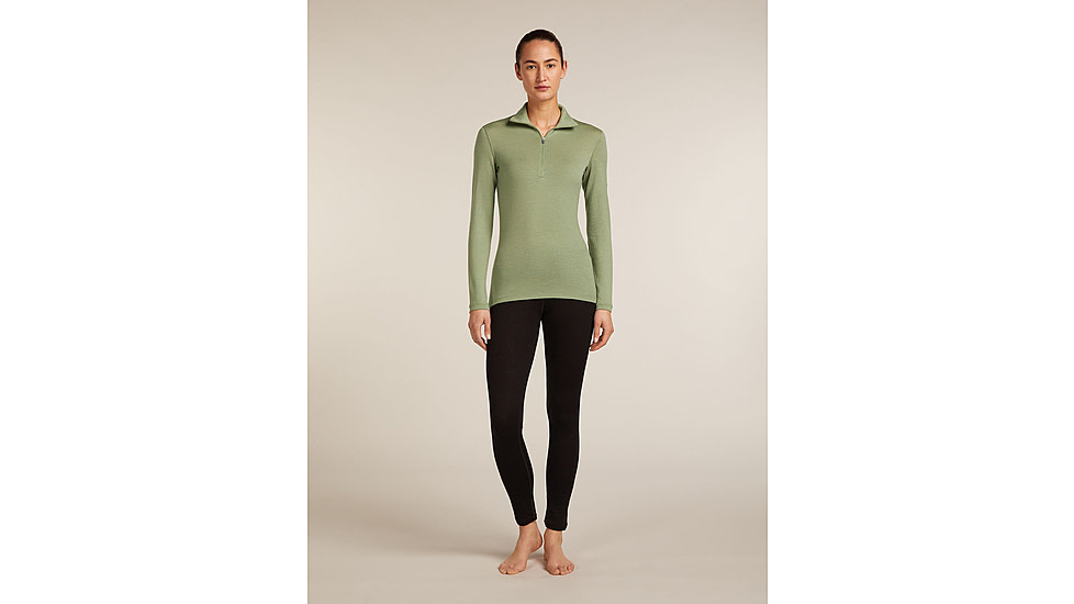 Icebreaker Merino 260 Tech Long Sleeve Half Zip Thermal Top - Womens, Lichen, Medium, IBB04390A74M