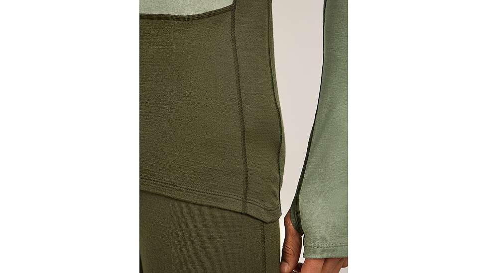 Icebreaker Merino 260 ZoneKnit Long Sleeve Crew Thermal Top - Mens, Loden/Lichen/CB, Large, IB0A57CI0JFL