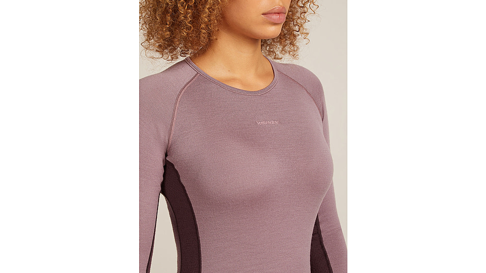 Icebreaker Merino 260 ZoneKnit Long Sleeve Crew Thermal Top - Womens, Java/Summit/CB, Medium, IB0A57CL0JQM