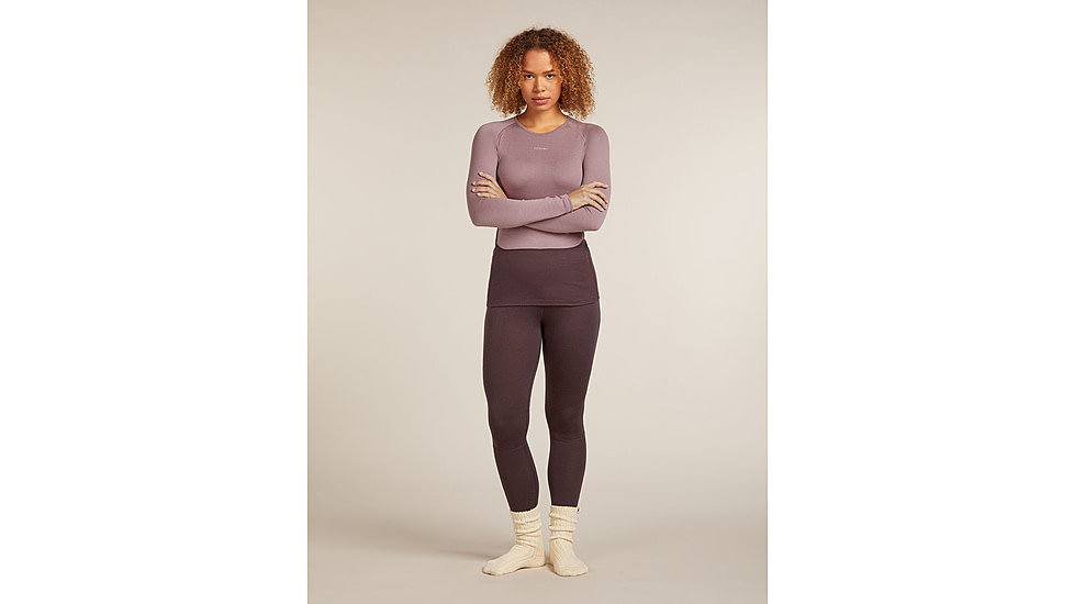 Icebreaker Merino 260 ZoneKnit Long Sleeve Crew Thermal Top - Womens, Java/Summit/CB, Medium, IB0A57CL0JQM