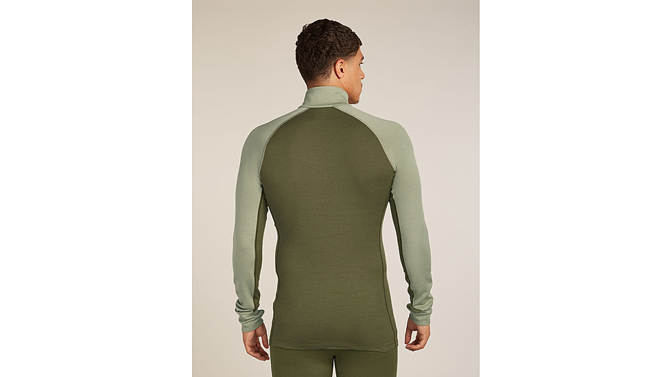 Icebreaker Merino 260 ZoneKnit Long Sleeve Half Zip Thermal Top - Mens, Loden/Lichen/CB, Extra Large, IB0A57CJ0JFXL