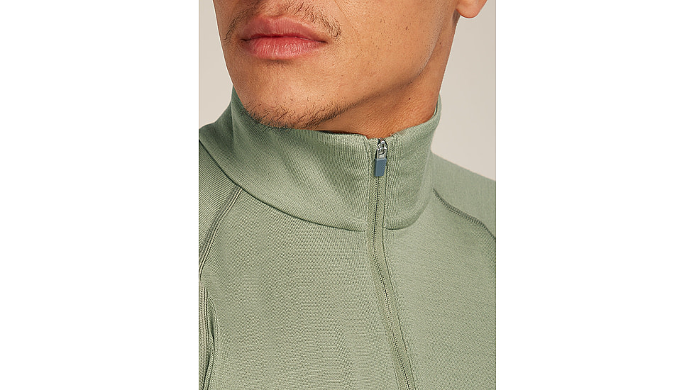 Icebreaker Merino 260 ZoneKnit Long Sleeve Half Zip Thermal Top - Mens, Loden/Lichen/CB, Extra Large, IB0A57CJ0JFXL