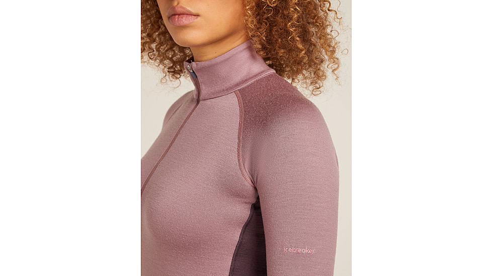 Icebreaker Merino 260 ZoneKnit Long Sleeve Half Zip Thermal Top - Womens, Java/Summit/CB, Small, IB0A57CM0JQS