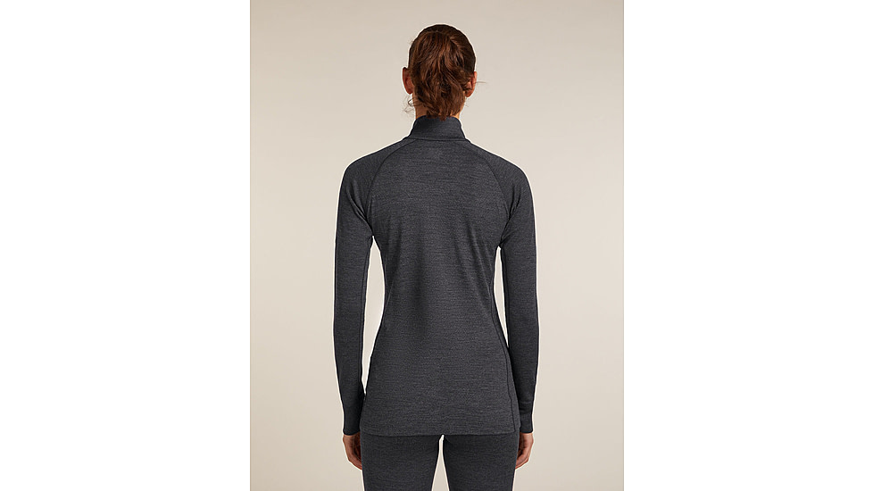 Icebreaker Merino 260 ZoneKnit Long Sleeve Half Zip Thermal Top - Womens, Jet HTHR, Large, IB0A57CM011L