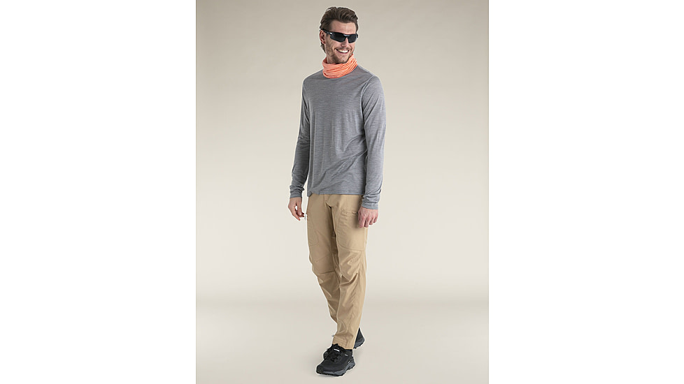 Icebreaker Merino Blend 125 Cool-Lite Sphere Long Sleeve Tee - Mens, Metro HTHR, Large, IB0A56ZL016L