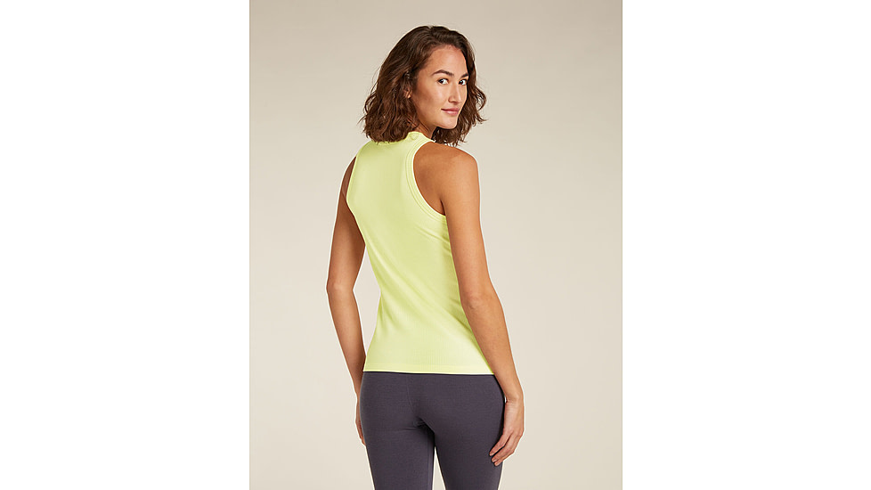 Icebreaker Merino Blend Rib Lotus Tank - Womens, Citrine, Large, IB0A57790ABL