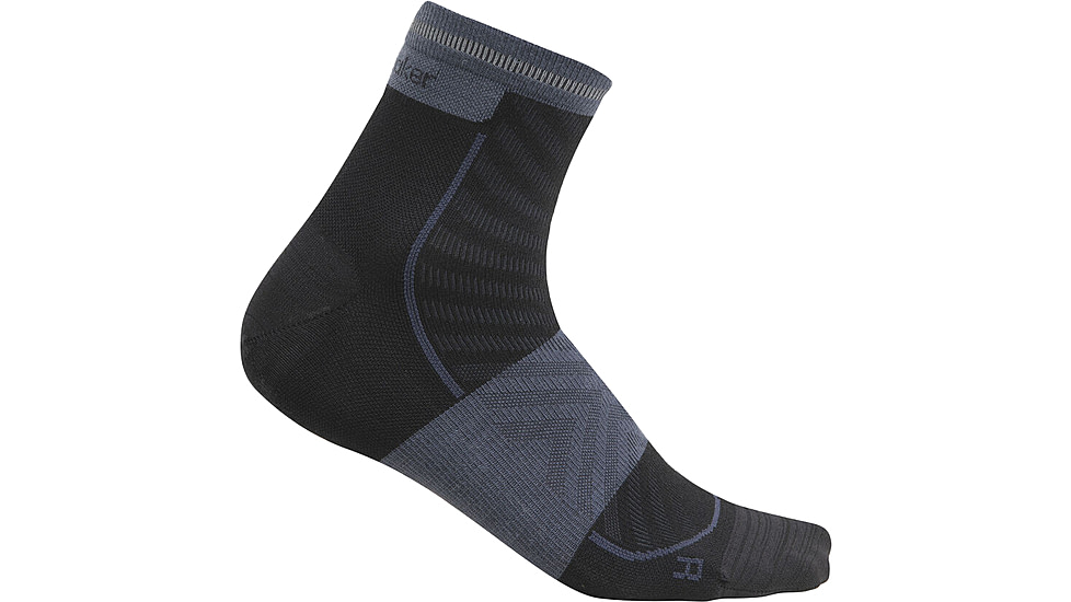Icebreaker Merino Blend Run+ Ultralight Mini Socks - Mens, Carob/Graphite, Large, IB0A56VI0FFL