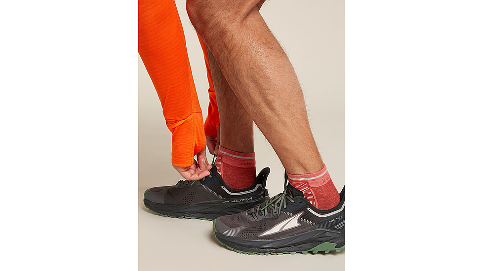 Icebreaker Merino Blend Run+ Ultralight Mini Socks - Mens, Jasper/Plume, Medium, IB0A56VI0FCM