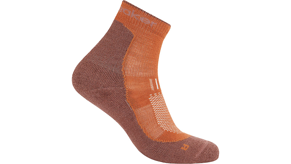 Icebreaker Merino Hike+ Light Mini Socks - Men's, Dusty Clay/Carob, Large, IB0A578N0D7L
