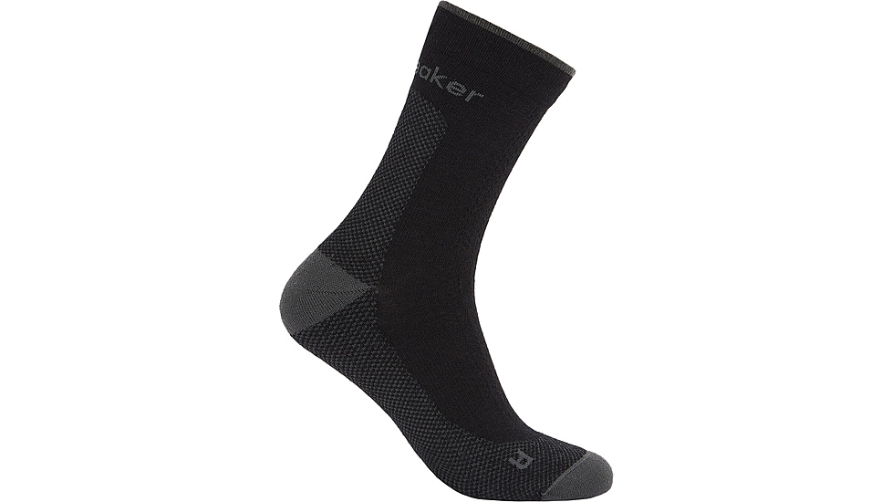 Icebreaker Merino Hike+ Ultralight Quarter Socks - Men's, Black/Obsidian, Large, IB0A578R0FBL