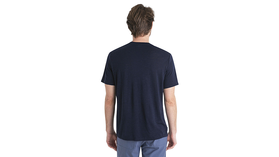 Icebreaker Merino Linen SS T-Shirt - Mens, Midnight Navy, Small, IB0A56OQ401S