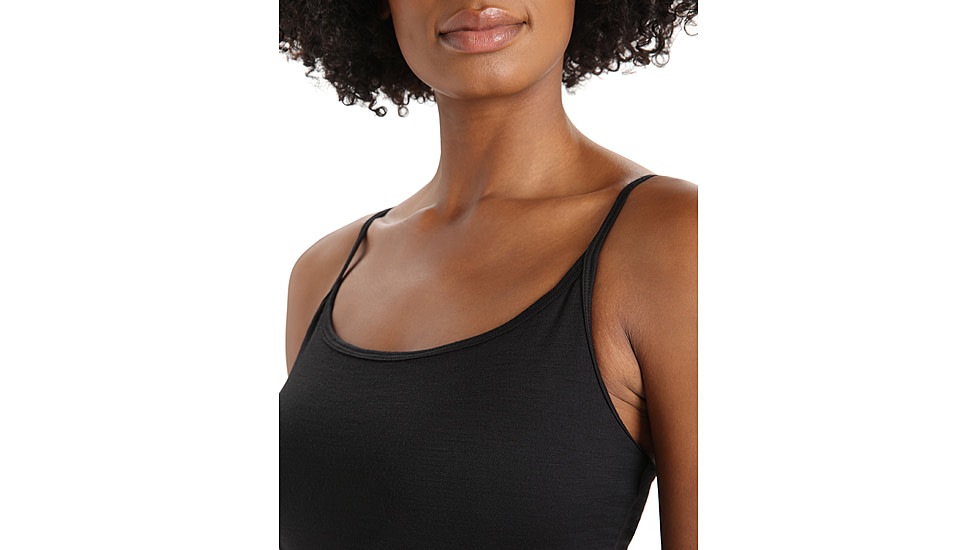 Icebreaker Merino Siren Bra Cami Singlet - Womens, Black, Extra Small, IB0A56BL001XS