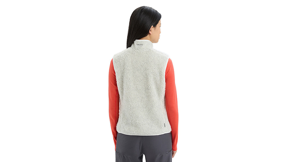 Icebreaker RealFleece Merino High Pile Vest - Womens, Ecru Heather, Extra Small, IB0A56O1116XS