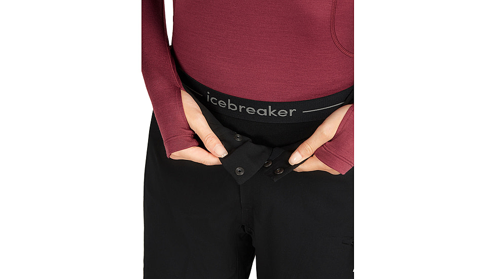 Icebreaker Women 300 MerinoFine Polar Leggings, Black, S, IB0A571Y001S