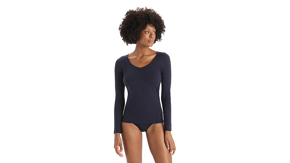 Icebreaker Women Merino 150 Siren LS Sweetheart, Midnight Navy, M, IB103194401M
