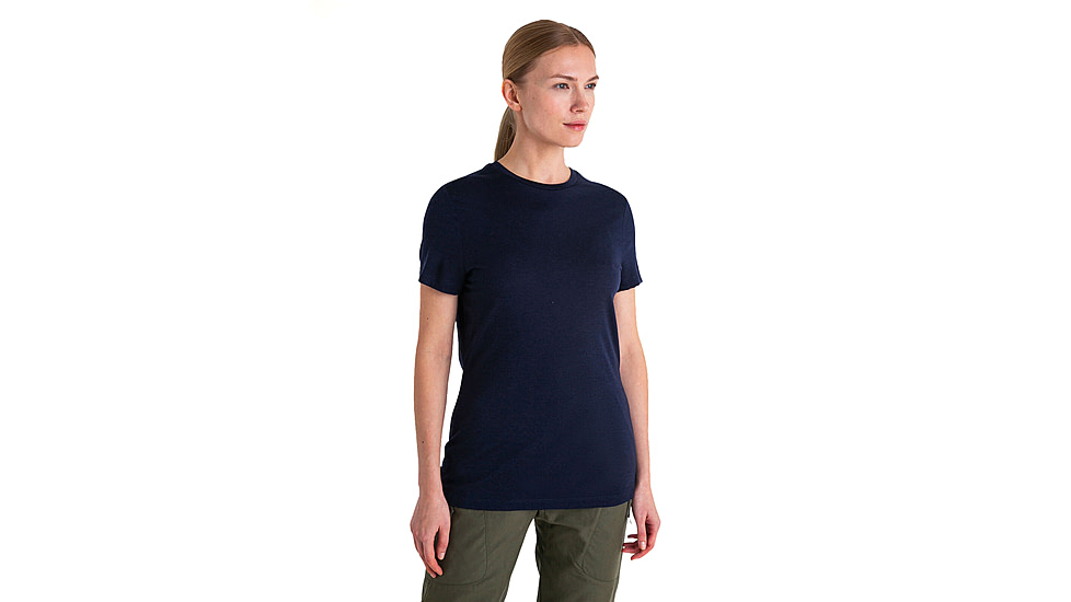 Icebreaker Women Merino 150 Tech Lite SS Tee, Midnight Navy, M, IB0A56Y8401M