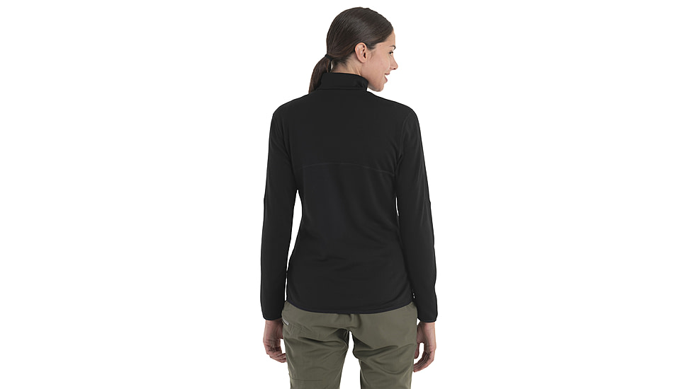 Icebreaker Women Merino 560 Realfleece Elemental LS Zip, Black, M, IBBA56SR001M