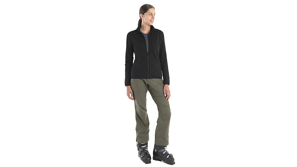 Icebreaker Women Merino 560 Realfleece Elemental LS Zip, Black, M, IBBA56SR001M