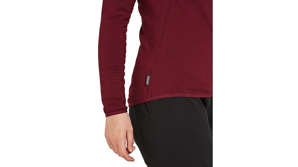 Icebreaker Women Merino 560 Realfleece Elemental LS Zip, Port, M, IBBA56SR01CM