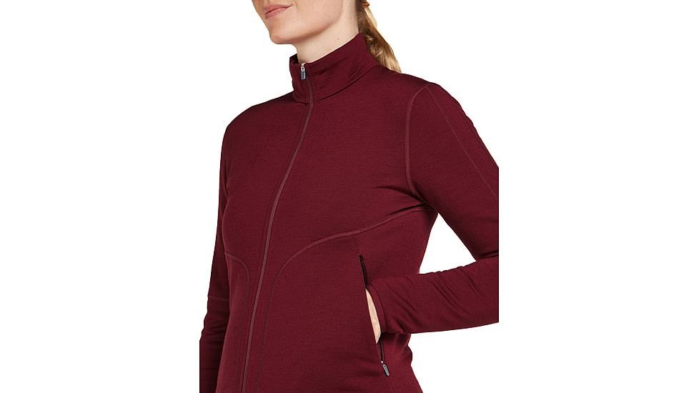 Icebreaker Women Merino 560 Realfleece Elemental LS Zip, Port, M, IBBA56SR01CM
