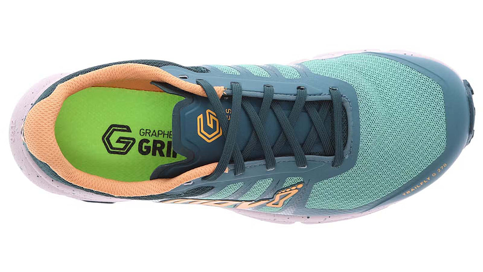 Inov-8 TrailFly G 270 V2 Shoes - Womens, Pine/Peach, 5, 001-066-PIPC-S-01-5